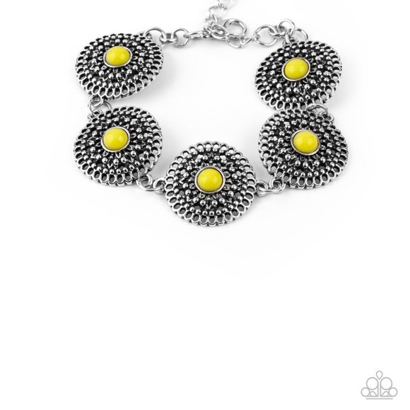 paparazzi Jewelry - Mojave Mandalas Yellow Bracelet